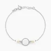 Bracelet Oria Argent Blanc Pierre De Synthese
