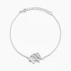 Bracelet Origami Argent Blanc Oxyde De Zirconium