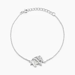Bracelet Origami Argent Blanc Oxyde De Zirconium