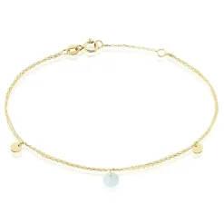 Bracelet Pampilles Colorées Or Jaune Amazonite