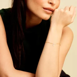 Bracelet Pampilles Colorées Or Jaune Amazonite