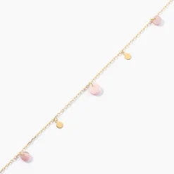 Bracelet Pampilles Colorées Or Jaune Nacre