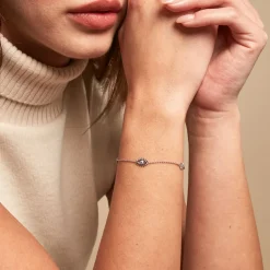 Bracelet Parad'eyes Argent Blanc