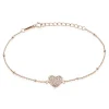 Bracelet Pascual Argent Met Rose Oxyde De Zirconium