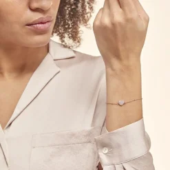 Bracelet Pascual Argent Met Rose Oxyde De Zirconium