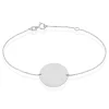 Bracelet Pastille Gravable Or Blanc