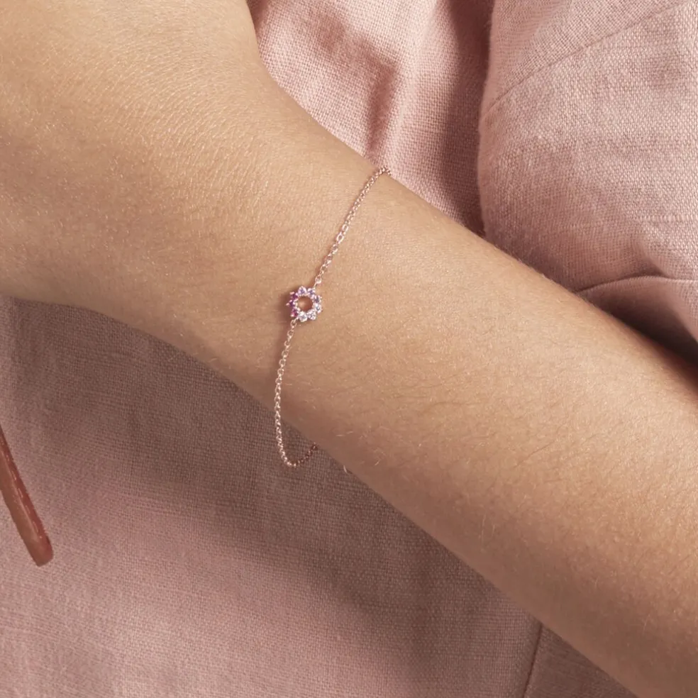 Bracelet Pavel Argent Rose Oxyde De Zirconium