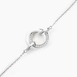 Bracelet Peer Argent Blanc Oxyde De Zirconium