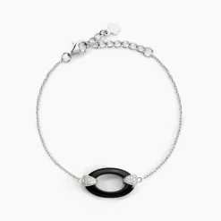 Bracelet Peer Argent Blanc Oxyde De Zirconium