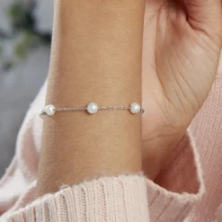 Bracelet Perlita Argent Blanc Perle De Culture