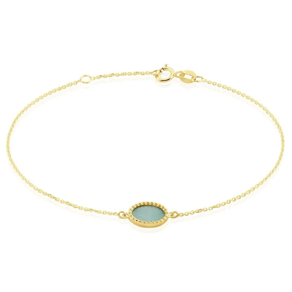 Bracelet Pernia Or Jaune Amazonite