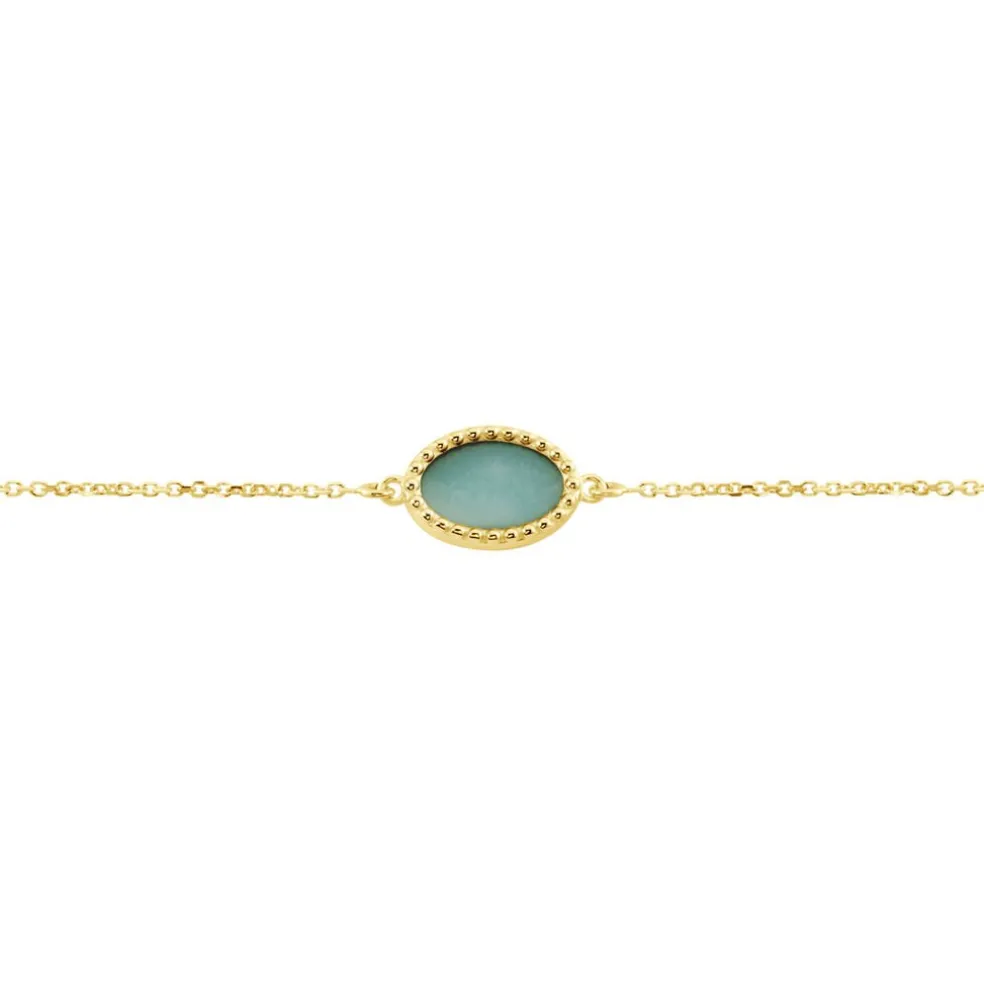 Bracelet Pernia Or Jaune Amazonite