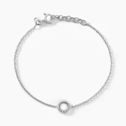 Bracelet Peytone Argent Blanc