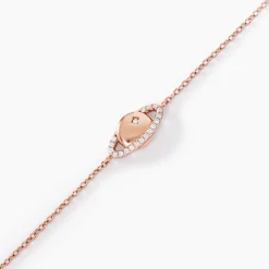 Bracelet Phibi Argent Rose Oxyde De Zirconium