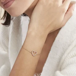 Bracelet Plaqué Or Jaune Danaë Oxydes De Zirconium