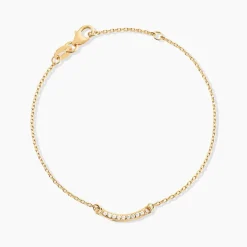 Bracelet Plaqué Or Kumb Oxydes De Zirconium