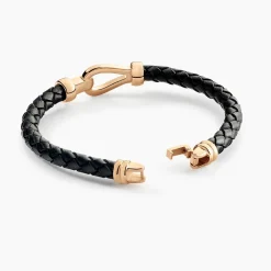 Bracelet Plaqué Or Steve Cuir