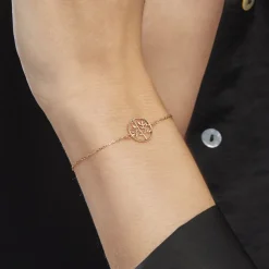 Bracelet Plaque Or Jaune Galvina