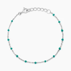 Bracelet Polka Argent Blanc