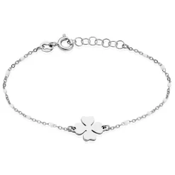 Bracelet Polka Argent Blanc