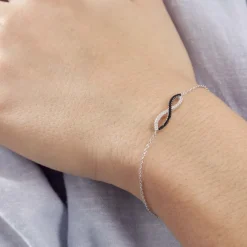 Bracelet Prudentia Argent Blanc Oxyde De Zirconium