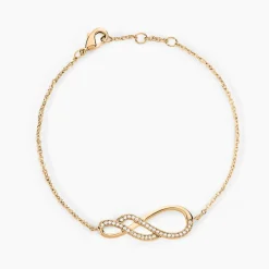 Bracelet Rajah Plaqué Or Jaune Oxyde De Zirconium