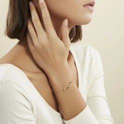 Bracelet Rajah Plaqué Or Jaune Oxyde De Zirconium