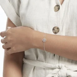 Bracelet Ray Argent Oxyde De Zirconium