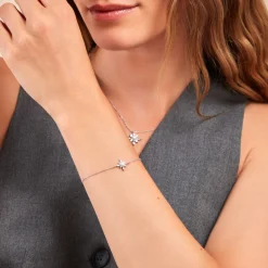 Bracelet Rhoda Argent Blanc Perle De Culture Oxyde De Zirconium