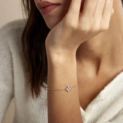 Bracelet Rhosyn Plaqué Or Jaune Oxyde De Zirconium