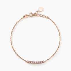 Bracelet Rio Tennis Argent Rose Oxyde De Zirconium