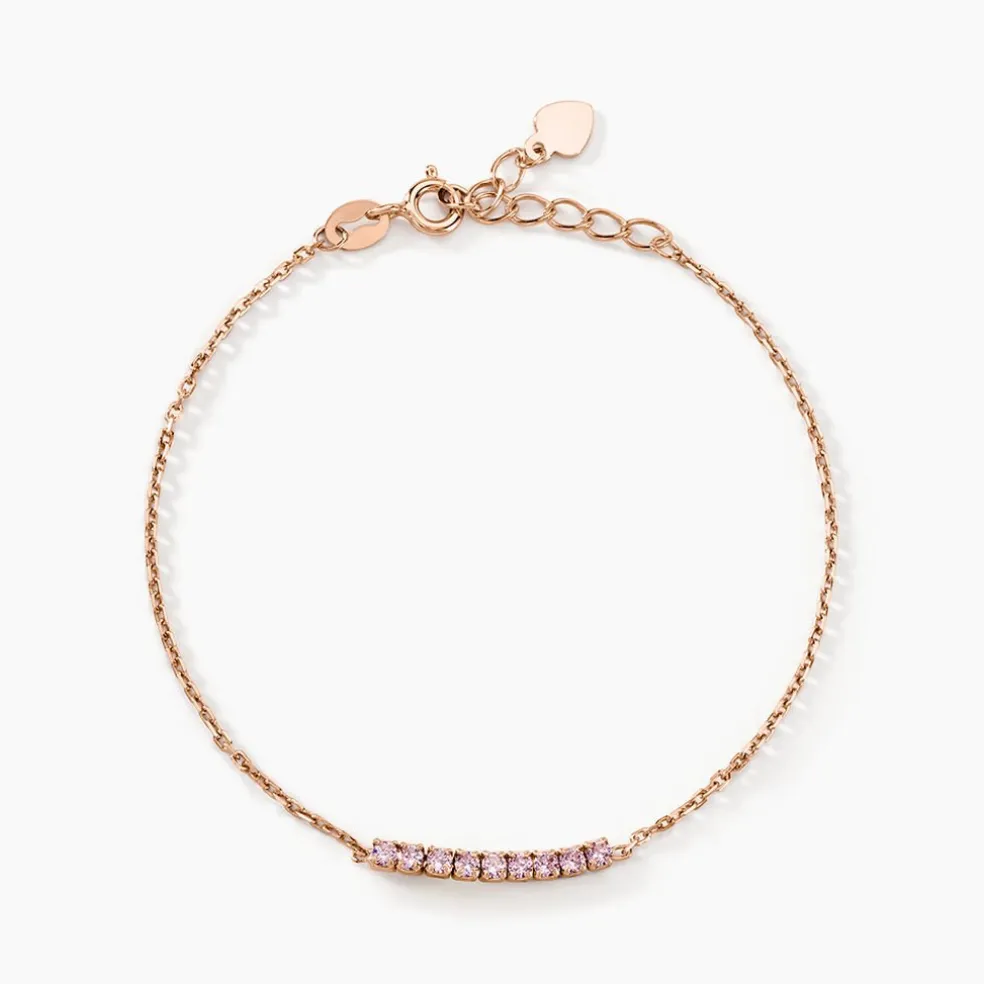 Bracelet Rio Tennis Argent Rose Oxyde De Zirconium