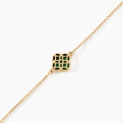 Bracelet Rosalite Or Jaune Malachite