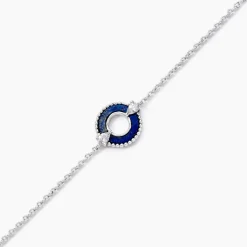 Bracelet Serafine Argent Blanc Lapis Lazuli Oxyde