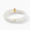 Bracelet Silene 2 Rangs Or Jaune Perle De Culture