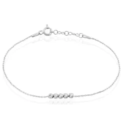 Bracelet Soukamba Argent Blanc