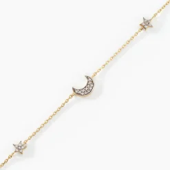 Bracelet Stellar Or Jaune Oxyde De Zirconium