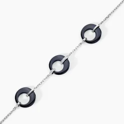 Bracelet Suzanne Argent Blanc Céramique Et Oxyde De Zirconium