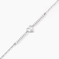 Bracelet Syliana Argent Blanc Oxyde De Zirconium