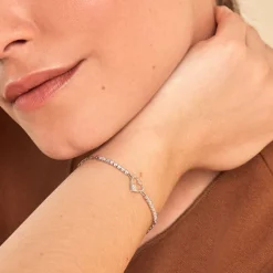 Bracelet Syliana Argent Blanc Oxyde De Zirconium