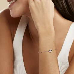 Bracelet Symbolique Argent Blanc Oxyde De Zirconium