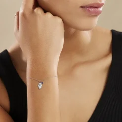 Bracelet Symbolique Argent Blanc Oxyde De Zirconium