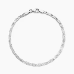 Bracelet Tissia Argent Blanc