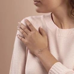 Bracelet Toi Et Moi Argent Blanc