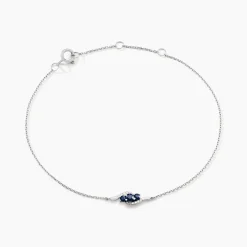 Bracelet Trinitie Or Blanc Saphir Diamant