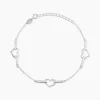 Bracelet Triple Argent Blanc Oxyde De Zirconium