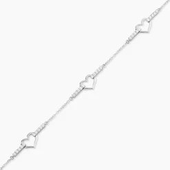 Bracelet Triple Argent Blanc Oxyde De Zirconium