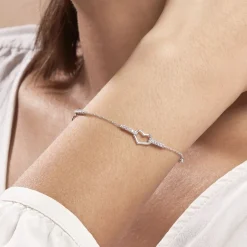 Bracelet Triple Argent Blanc Oxyde De Zirconium