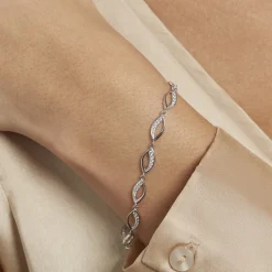 Bracelet Tulin Argent Blanc Oxyde De Zirconium