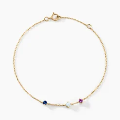 Bracelet Universe Or Jaune Topaze Améthyste